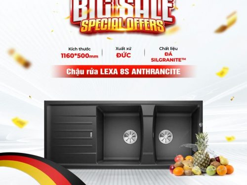 Chậu rửa chén Blanco LEXA 8S Anthrancite