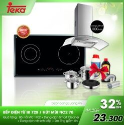 COMBO 33: bếp điện từ Teka IR 720 + hút mùi NC2 70