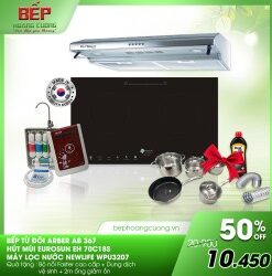 COMBO 22: bếp từ Arber AB 367A + hút mùi Eurosun EH-70C18S + máy lọc nước Newlife WPU 3207