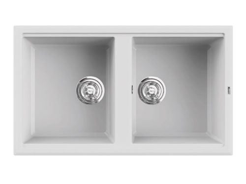 Chậu rửa bát Konox Granite Phoenix 860 White Silver