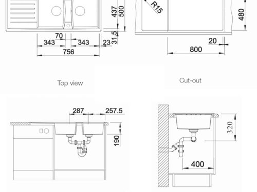 chau rua blanco lexa 8 s anthracite 1