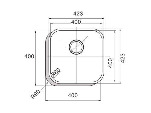 Chậu rửa chén bát Cata CBP 40-40 3 chau rua chen bat cata cbp 40 40 2