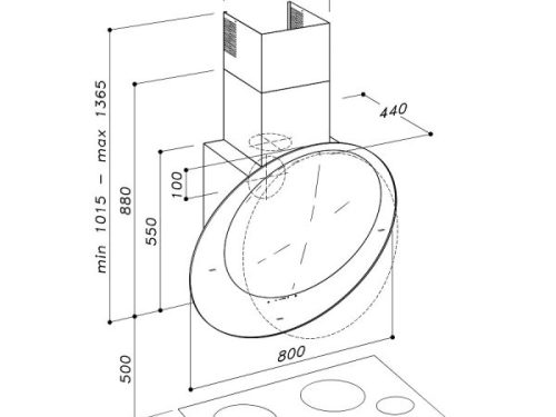 Máy hút áp tường Dudoff Iris WB (HDW-S01WB) 3 dudoff iris wb 1
