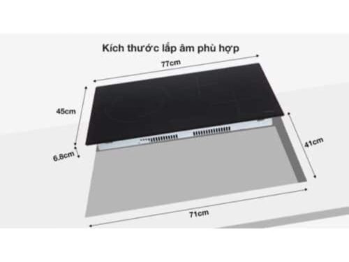 Kích thước bếp điện từ 3 vùng nấu Hafele HC-M773D 536.61.705