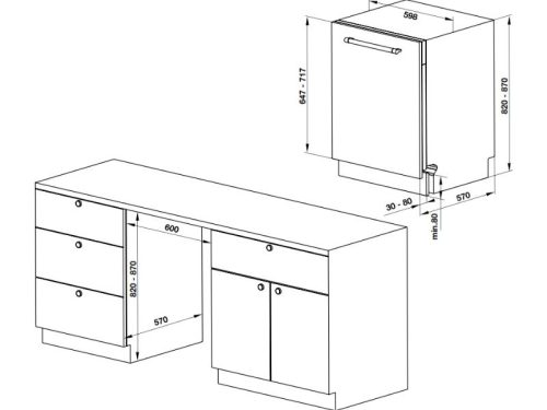Kích thước Máy rửa bát Hafele HDW-FI60D 533.23.320