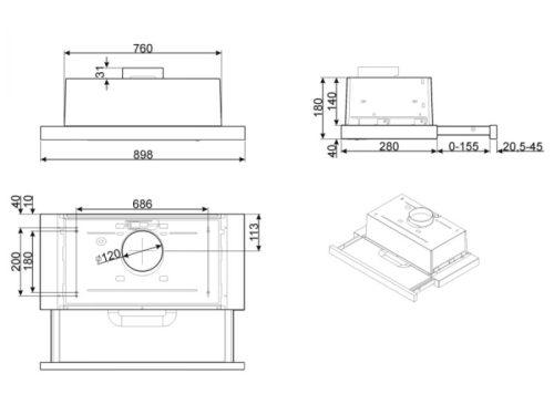 may hut mui am tu hafele smeg kset92e 536.84.872 3