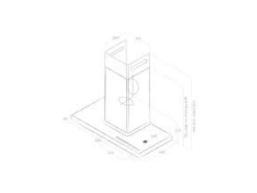 Máy hút mùi Elica BIO WH/A/90 ROVERE 4 Kích thước của Máy hút mùi Elica BIO WH/A/90 ROVERE