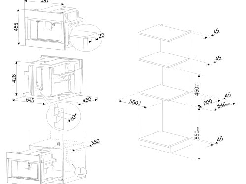 Máy pha cà phê Hafele DOLCE STILNOVO CMS4604NR 536.54.079 5 may pha ca phe hafele dolce stilnovo cms4604nr 536.54.079 4