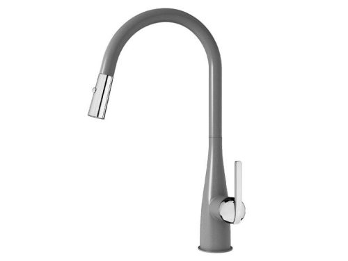 Vòi rửa bát Konox rút dây Curva Grey