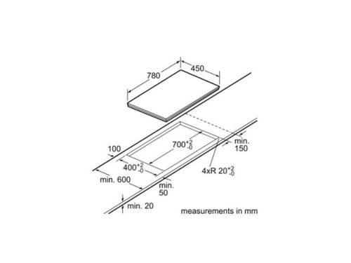 kích thước của Bếp từ Bosch PPI82560MS