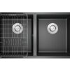 chau rua bat konox granite sink veloci 760d black