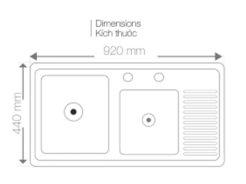 Kích thước của Chậu Rửa Lorca TA 293VR