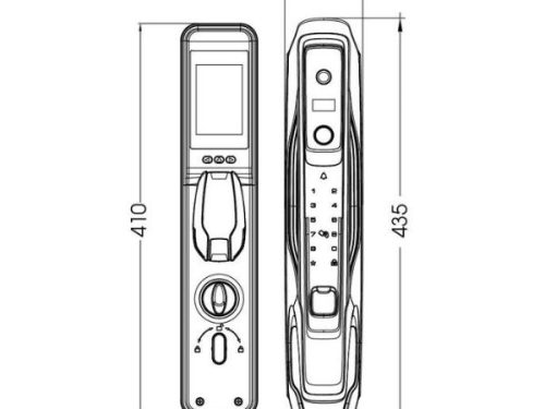 Kích thước của Khóa cửa thông minh nhận diện khuôn mặt FACE ID-3D Demax SL968 CB