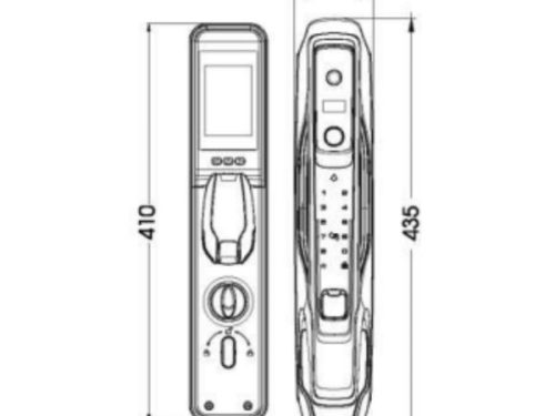 Kích thước của Khóa cửa thông minh nhận diện khuôn mặt FACE ID-3D Demax SL968 GS