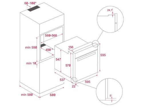 Kích thước của Lò nướng Teka HCB 6545