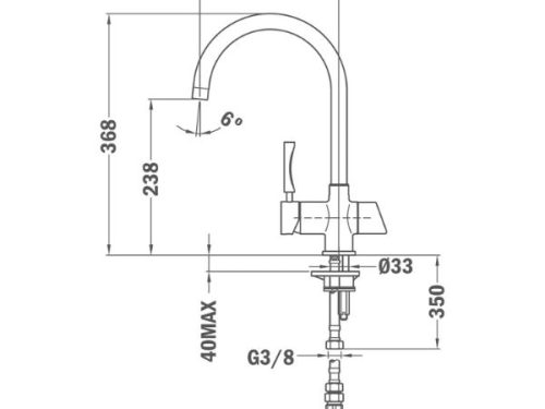 Kích thước của Vòi rửa Teka Sink faucet OS 200
