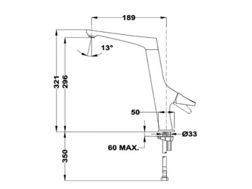 Kích thước của Vòi rửa Teka Sink faucet SN 915