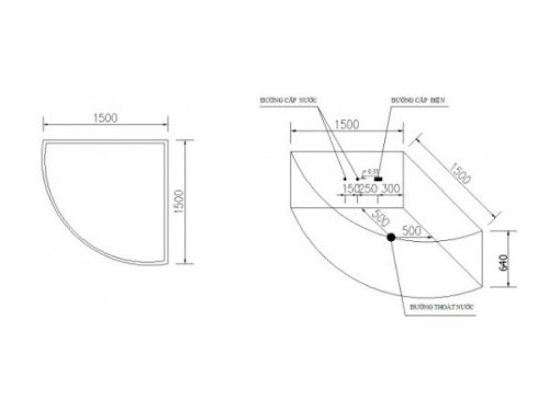 Bồn tắm Massage Govern K-1005 3 Kích thước của Bồn tắm Massage Govern K-1005