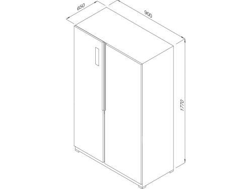 Kích thước tủ lạnh Malloca side by side MF-517SBS