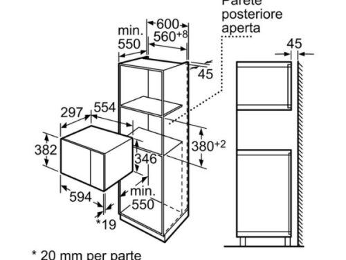 Kích thước của Lò vi sóng Bosch HMT75M654