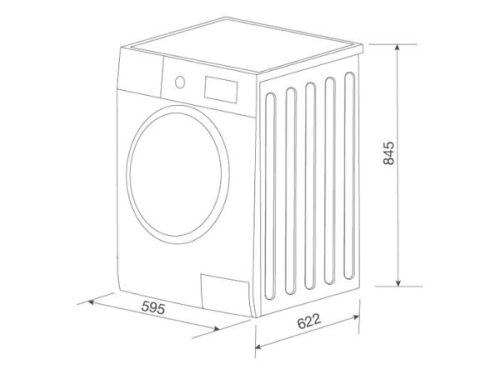 Kích thước của Máy giặt sấy kết hợp Malloca MWD-FC100