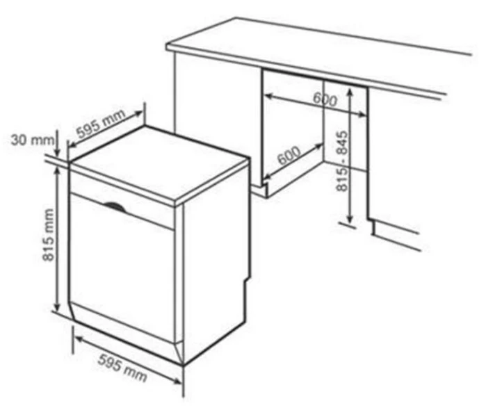 Kích thước của Máy rửa bát độc lập Siemens SN23EI14CE-iQ300 (2022) Kích thước của Máy rửa bát độc lập Siemens SN23EI14CE-iQ300 (2022)