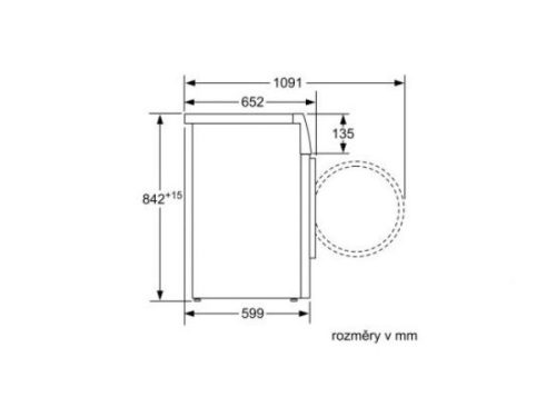 Kích thước của Máy sấy quần áo Bosch WTW85550BY
