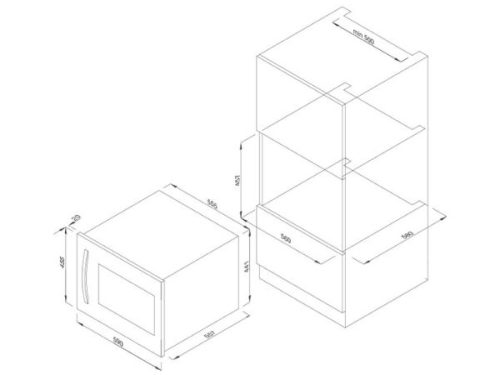 Kích thước của Tủ Rượu Malloca MWC-22G
