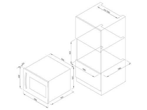 Kích thước của Tủ Rượu Malloca MWC-22S