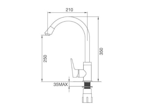 Kích thước của VÒI RỬA CHÉN BÁT MALLOCA K279N