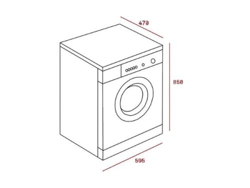 Kích thước của Máy giặt TEKA TKX3 1260