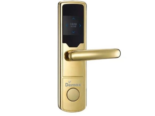 Khóa cửa điện tử Demax HSL606 -Yellow - Khóa khách sạn tích hợp đầu đọc thẻ