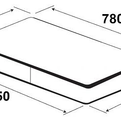Kích thước Bếp 2 từ, 1 hồng ngoại KAFF KF-IG3001IH