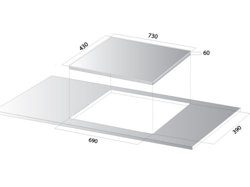 Kích thước Bếp từ Kocher DI-339