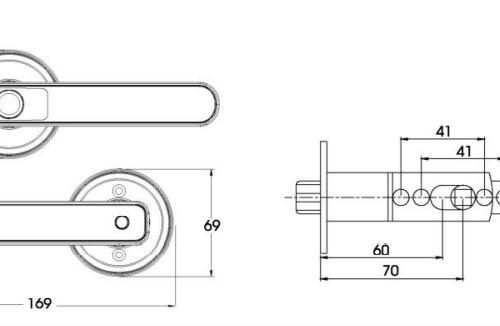 kích thước Khóa cửa vân tay Demax SL108 SV