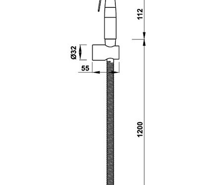 kích thước Vòi Xịt Vệ Sinh Có Giá Đỡ Hafele 589.25.991