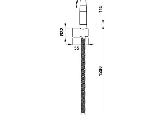 kích thước Vòi Xịt Vệ Sinh Hafele 485.95.032