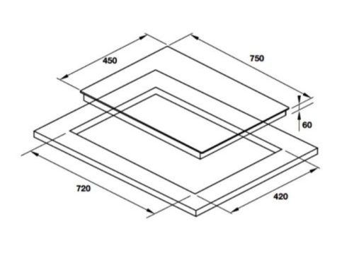 Kích thước bếp từ đôi Hafele HC-I752B 536.61.787