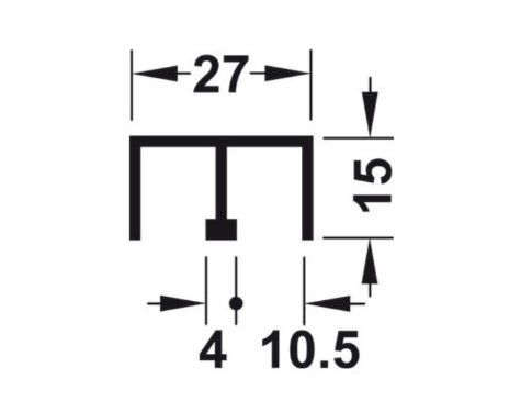 Ray dẫn hướng đôi cho cửa Hafele 415.10.805