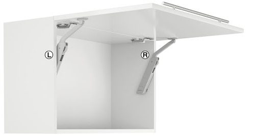 Tay nâng 1 cánh Hafele FLAP H1.5 - lắp phải 493.05.342