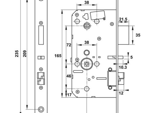 Khóa điện tử Hafele PP9000 912.20.289 3 912 20 2892