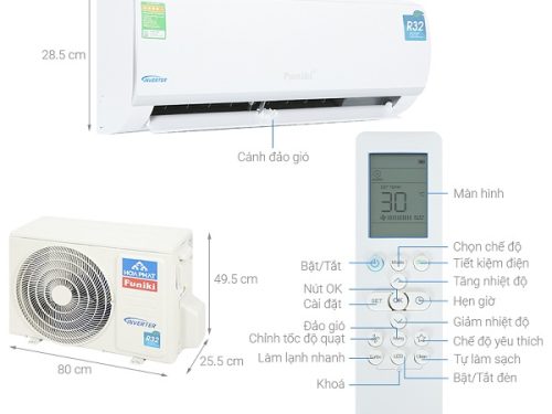thông số kỹ thuật của Điều Hòa 1 chiều Funiki HIC09TMU