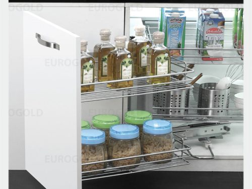 Giá liên hoàn, ray âm giảm chấn Eurogold EP101 (trái)