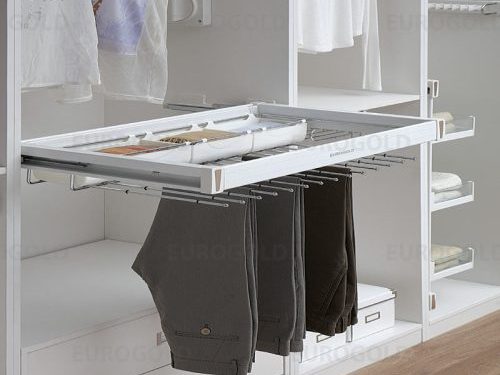 giá mắc quần âu kết hợp để trang sức ray giảm chấn Eurogold EVA580