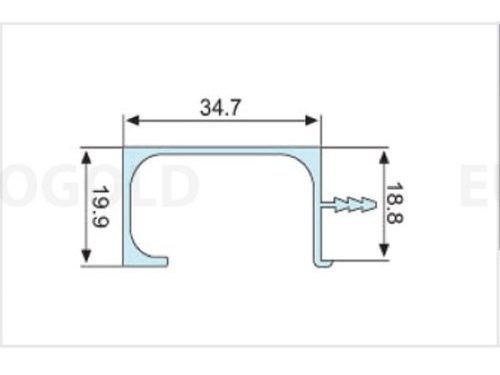 Tay nắm âm rãnh không khóa K2 Eurogold