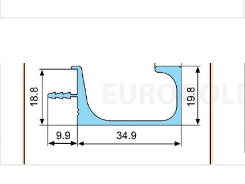 tay nắm âm rãnh không khóa Eurogold K3