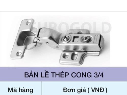 Bản lề thép cong 3/4 Eurogold W03
