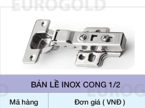 Bản lề inox cong 1/2 Eurogold WS02