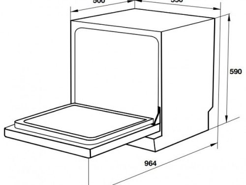 Kích thước Máy rửa bát Hafele 538.21.340