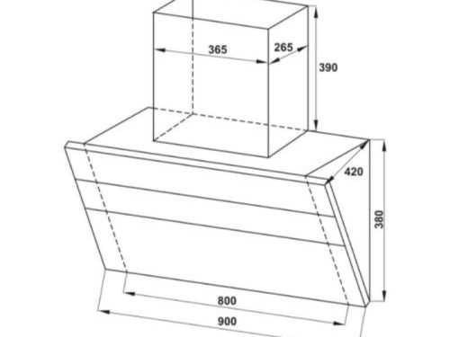 Kích thước máy hút mùi Hafele 533.83.655